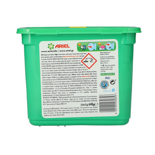 DETERGENTE CAPSULAS ARIEL PODS 3 EN 1 ALPES 19 LAVADOS image number