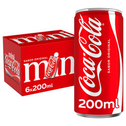 Refresco de cola Mini COCA COLA 6x200ml