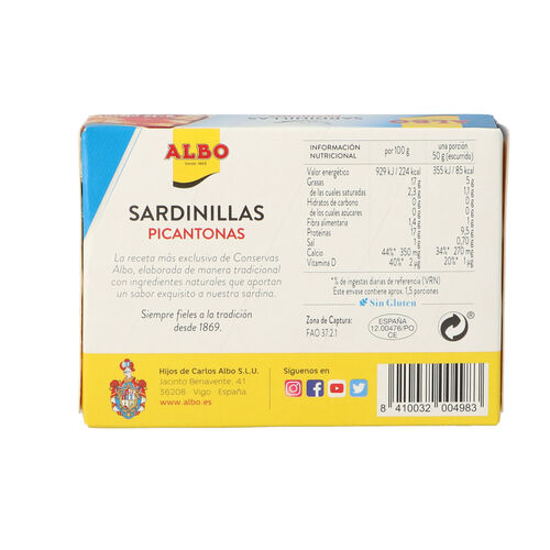 SARDINILLA PICANTONA ALBO 105g image number