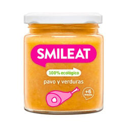 Tarrito de pavo y verduras 100% ecologico smileat 230g