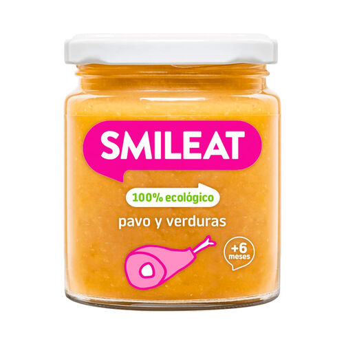 Tarrito de pavo y verduras 100% ecologico smileat 230g image number