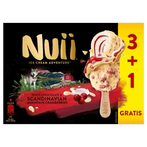 Helado crema con queso mascarpone con ar&aacute;ndanos NUII 4x90ml image number