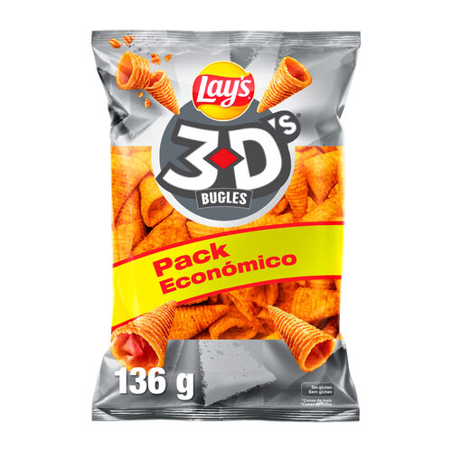 LAY'S 3d's bugles snacks de ma&iacute;z 85g image number