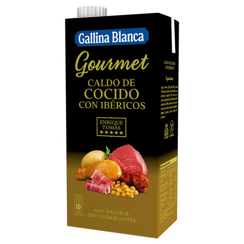 Caldo de cocido con ib&eacute;ricos GOURMET GALLINA BLANCA 1L image number