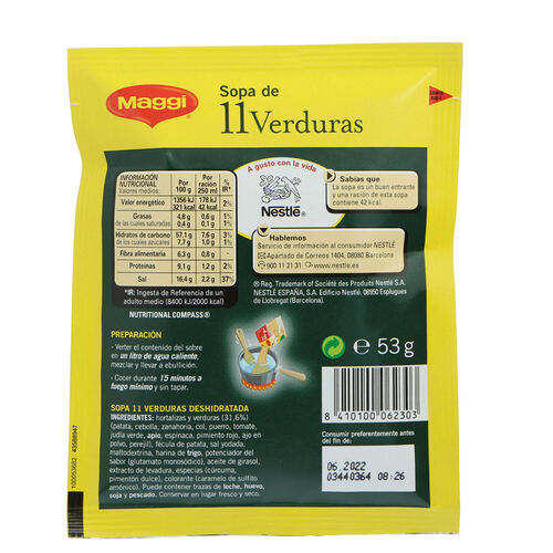 SOPA MAGGI 11 VERDURAS SOBRE image number