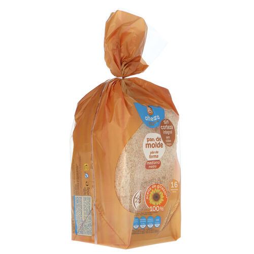 PAN DE MOLDE INTEGRAL SIN CORTEZA ALTEZA 450g image number