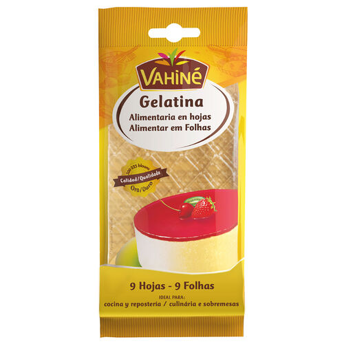 Gelatina alimentaria en hojas vahiné 17g image number