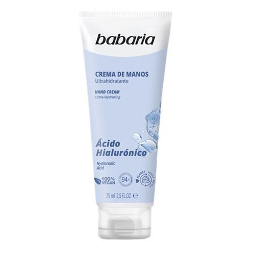 Crema de manos ultrahidratante acido hialuronico BABARIA 75ml image number