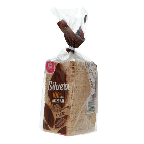 PAN MOLDE SILUETA 8 CEREALES SIN CORTEZA 450g image number