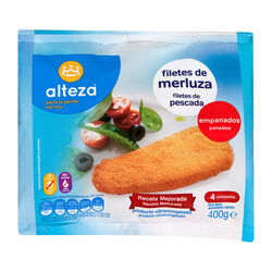 Merluza congelada filetes empanados ALTEZA 400g