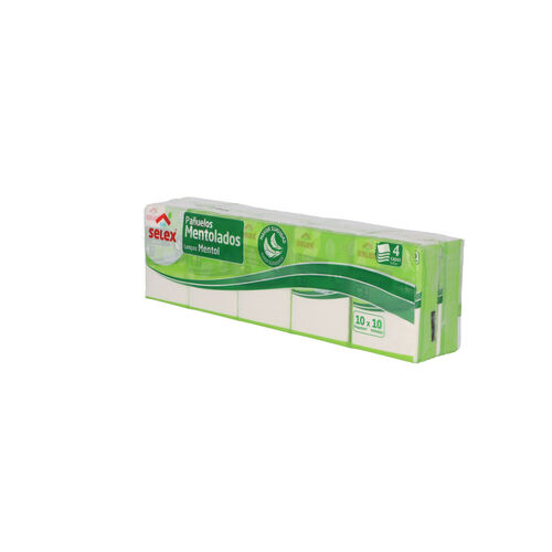 PAÑUELOS DE PAPEL MINI MENTOLADO SELEX PAQUETE 10uds image number