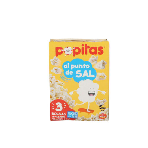 PALOMITAS CON SAL PARA MICROONDAS POPITAS 3x100g image number