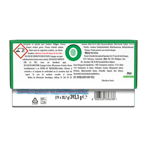 Detergente en c&aacute;psulas D&iacute;as de Verano Azahar y Amapola ARIEL 19uds image number