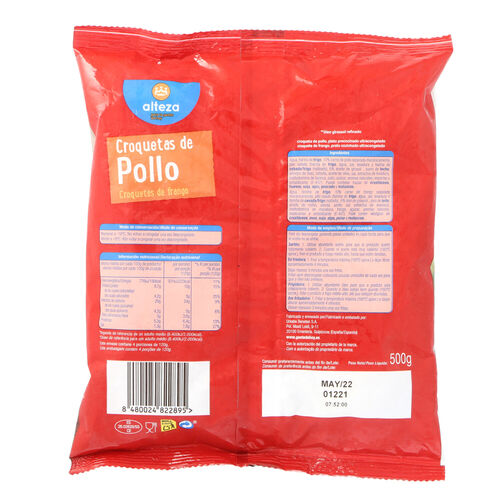 Croquetas de pollo congeladas ALTEZA 500g image number