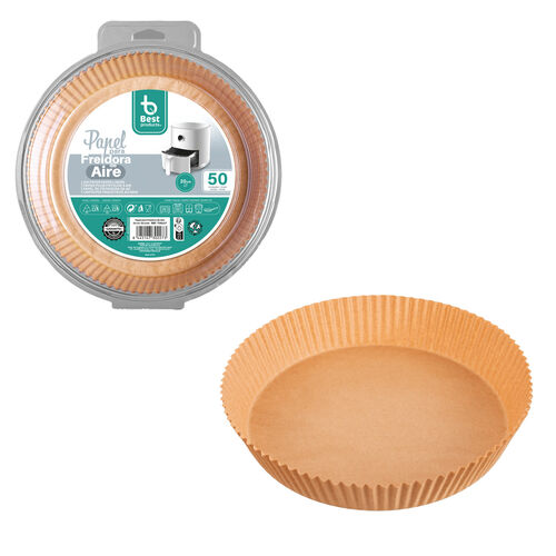Filtros papel redondo para freidora de aire best 20cm 50uds image number