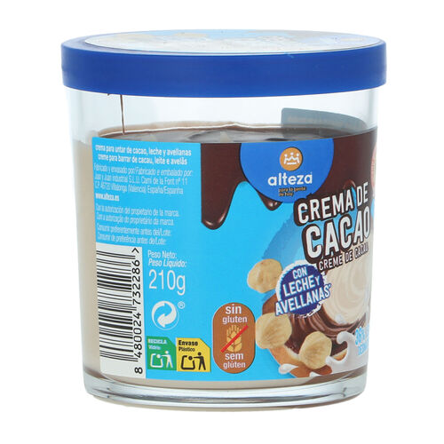 CREMA CACAO ALTEZA 2 GUSTOS VASO 210g image number