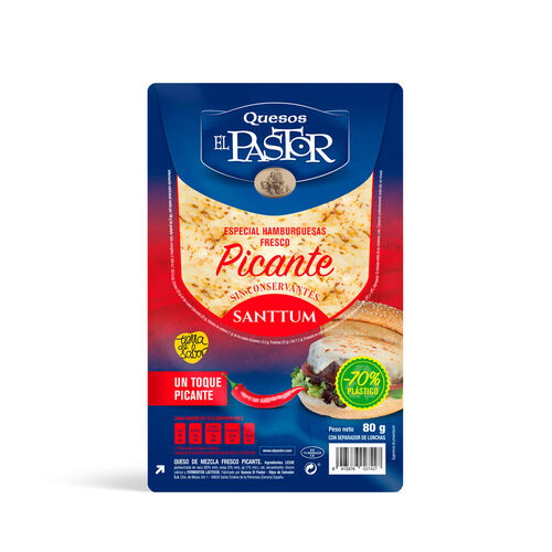 Queso Tierno picante PASTOR lonchas 80g image number