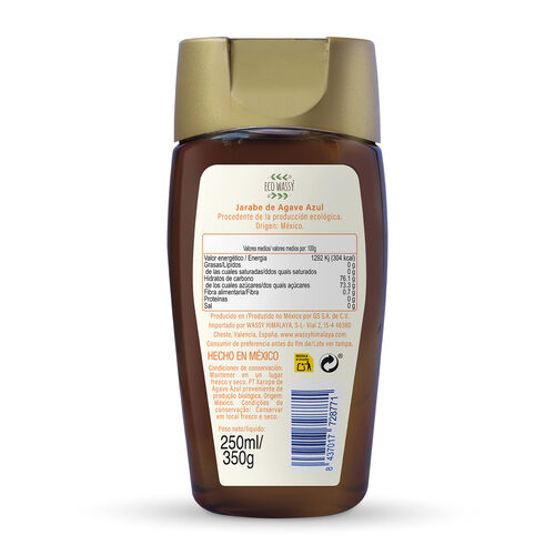 Sirope de agave BIO ECO wassy 350g image number