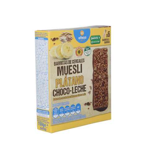 Barrita cereales platano chocolate ALTEZA 150g pack 6 image number