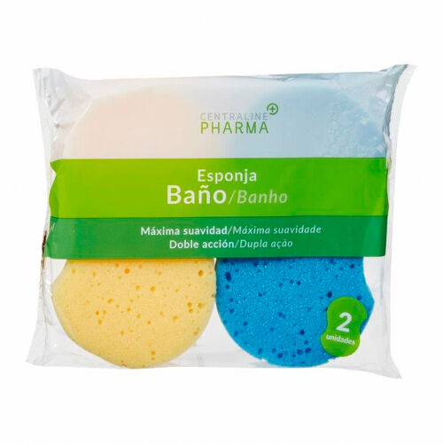 Esponja de ba&ntilde;o suave CENTRALINE PHARMA 2uds image number