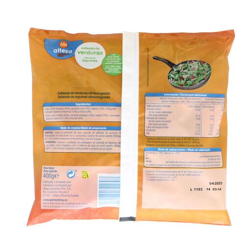 Salteado de verduras congelado ALTEZA 400g image number