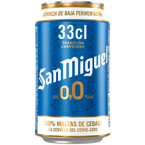 CERVEZA SAN MIGUEL 0,0 LATA 33cl image number