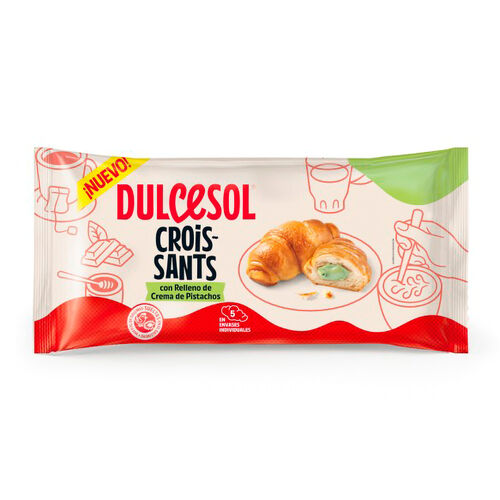 Croissants con relleno de crema de pistachos DULCESOL 225g image number