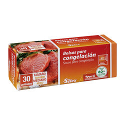 Bolsas para congelacion tama&ntilde;o medio SELEX 30uds