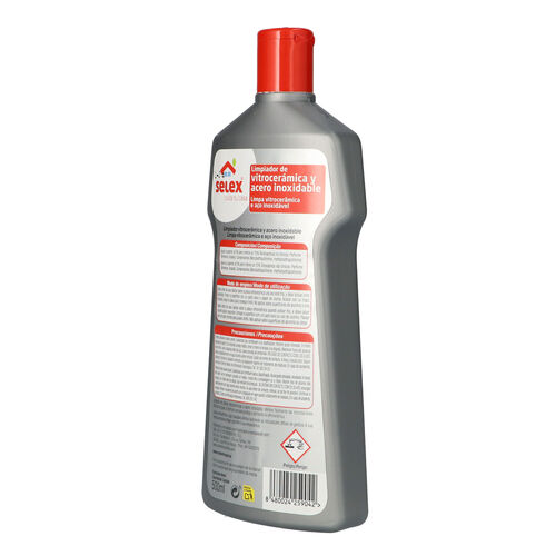 LIMPIADOR DE VITROCERAMICAS Y ACERO INOXIDABLE SELEX 500ml image number