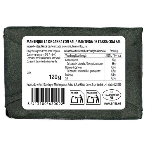 Mantequilla de cabra MANTEQUERA RONDE&Ntilde;A 120g image number