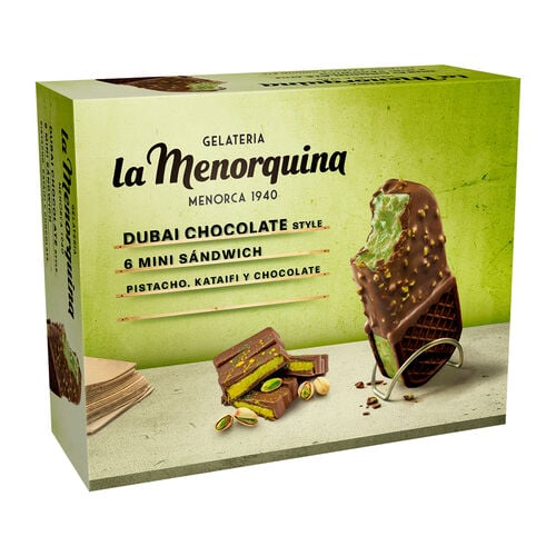 Mini sandwich Dubai chocolate LA MENORQUINA 6x85ml/55g image number