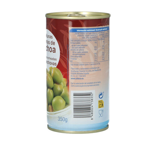 ACEITUNA ALTEZA RELLENA BAJA SAL 350g image number
