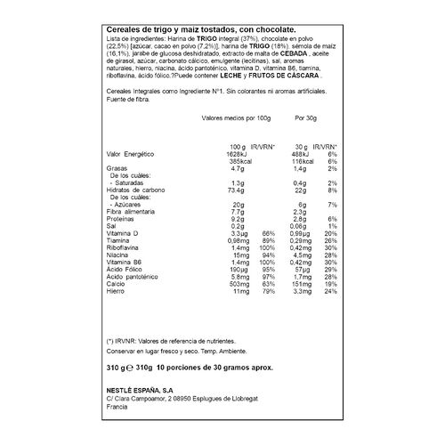 Cereales integrales con chocolate CHOCAPIC minis NESTLÉ 310g image number