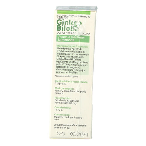 GINKO BILOVA VIVE+VEGETAL 30 CAPS image number