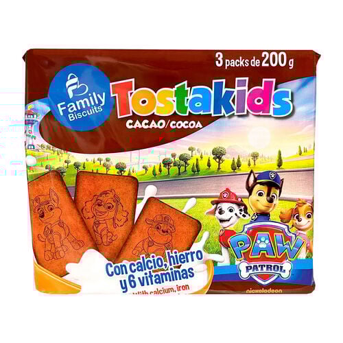 Galletas con cacao Tostakids FAMILY BISCUITS 600g image number