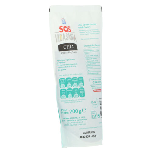 CHIA SOS VIDASANIA 200g image number