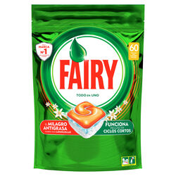 Detergente lavavajillas all in ONE fresh naranja FAIRY 60 cápsulas