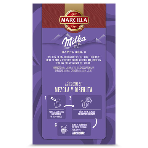 Caf&eacute; soluble capuccino MILKA MARCILLA 120g image number