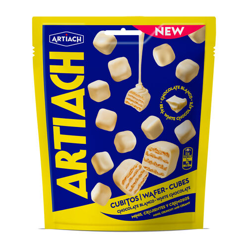 Cubitoss Wafer-Cubes chocolate blanco ARTIACH 110g image number