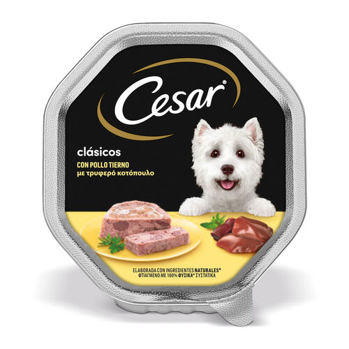 Alimento húmedo perros con pollo césar 150g image number