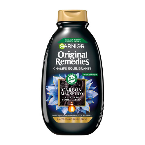CHAMPU EQUILIBRANTE CON CARBON ORIGINAL REMEDIES 400ml image number