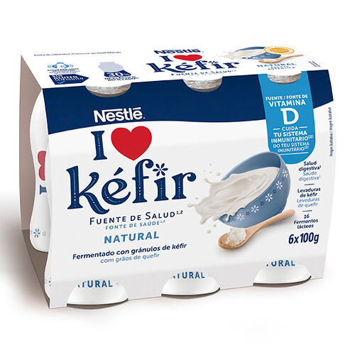 Kéfir natural nestlé 6x100g image number