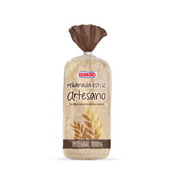PAN DE MOLDE REBANADA ESTILO ARTESANO INTEGRAL BIMBO 500g