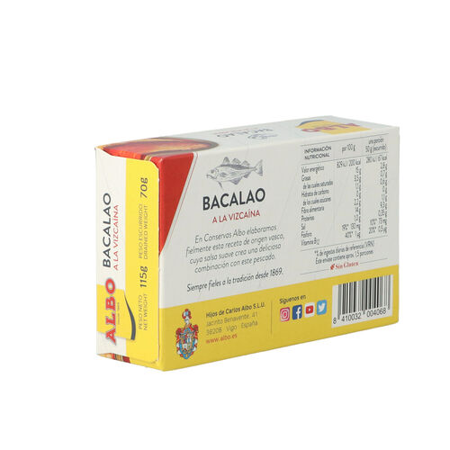 BACALAO VIZCAINA ALBO 115g image number
