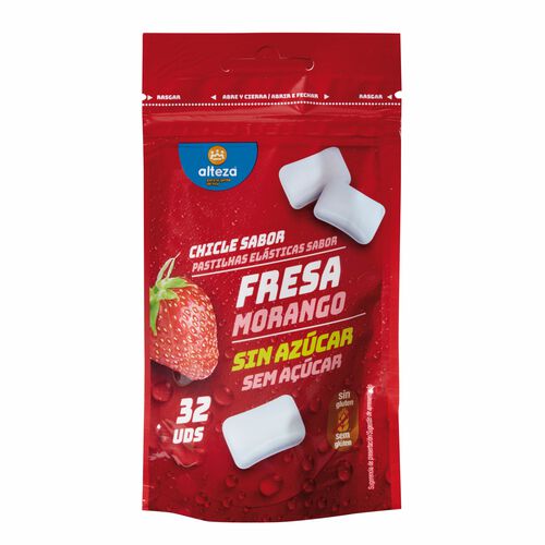 CHICLE SIN AZÚCAR SABOR FRESA ALTEZA 32uds image number