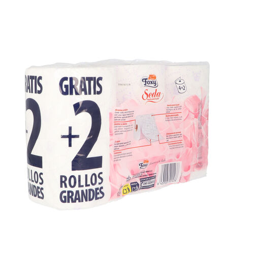 Papel higienico seda 3 capas FOXY 4 + 2uds image number