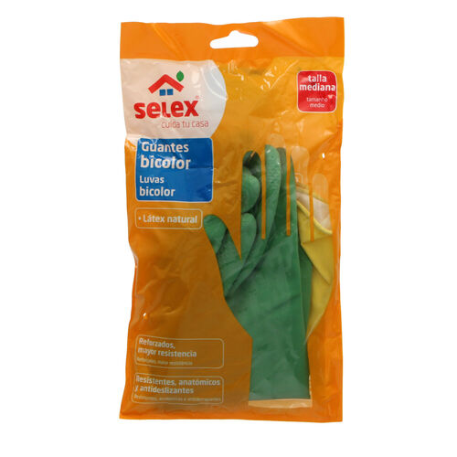 GUANTES SELEX BICOLOR TALLA PEQUEÑA MEDIANA image number