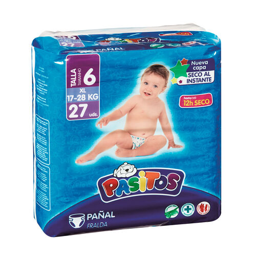 PAÑALES PASITOS TALLA 6 27uds image number