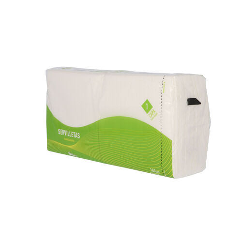 SERVILLETA PAPEL SELEX BLANCA 30X30 1 CAPA PAQUETE 160 uds image number