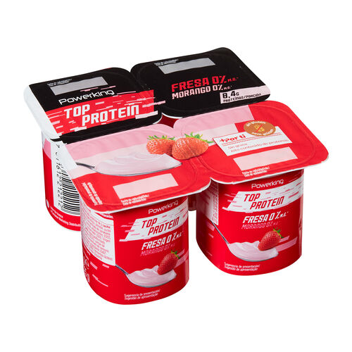 Yogur proteico con fresa Top Protein POWERKING 4x125g image number